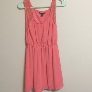 Spring peach dress